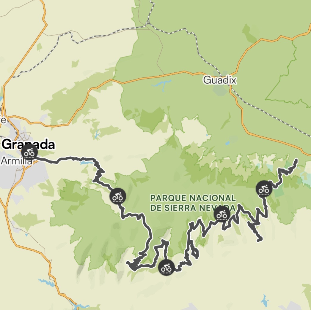 Europe's Highest Gravel Bike Tour Map