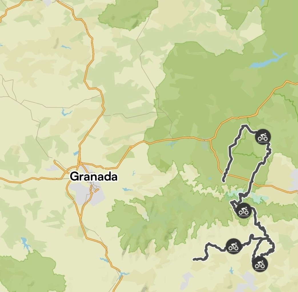 Sierra Nevada Gravel Bike Tour Plan